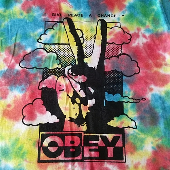 NWOT Obey tie-dye t-shirt small - Picture 2 of 4